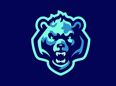 Ephemeral Bear logo animal bear blue branding design esports esports logo illustration logo logotype mascot logo typography vector