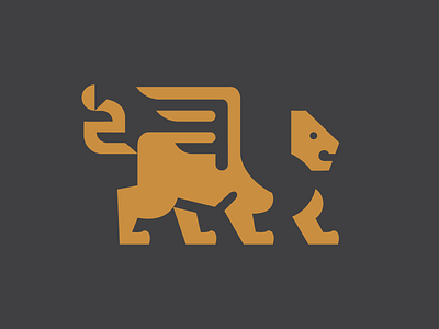 Winged lion logo 1 american animal demon design esports esports logo illustration lion lion head lion king lion logo logo logotype mascot logo minimalism minimalist red skull winged