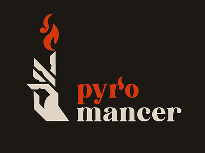 Pyromancer logo 1 design esports fire fireart studio fireworks illustration logotype mascot logo minimalism pyromancer typography ux vector