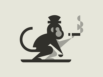 Smoking monkey logo branding design esports esports logo illustration logo mascot logo minimalist logo monkey simple sketch smoke space typography vector