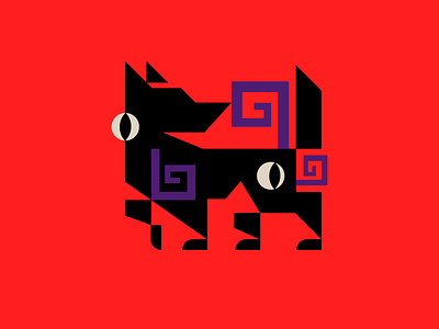 Corrupted wolf logo 1