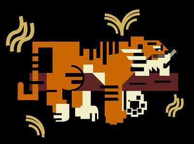 Tiger illustration 6 / Sleeping 3d animation branding design esports graphic design illustration logo logotype mascot logo motion graphics sleeping tiger ui ux vector