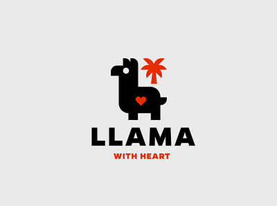 Llama with heart 3d animal animation branding design esports graphic design heart illustration llama logo logotype minimal motion graphics top ui