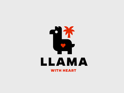 Llama with heart