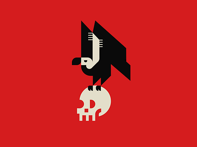 Vulture logo. 3d animation bird bone branding design esports graphic design illustration logo logotype mascot logo motion graphics skull ui vector vulture