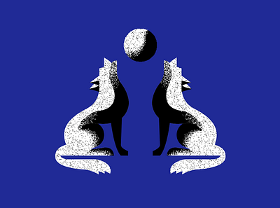 Wolves 3d animal animation branding design esports graphic design illustration logo logotype mascot logo moon motion graphics night shadow ui ux vector wolf wolves