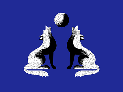 Wolves 3d animal animation branding design esports graphic design illustration logo logotype mascot logo moon motion graphics night shadow ui ux vector wolf wolves
