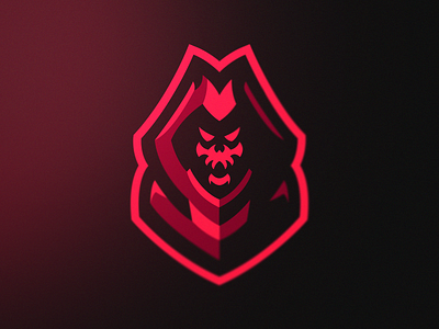 Reaper mascot logo branding design esports esports logo illustration logo logotype mascot logo reaper red typography vector