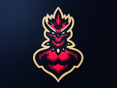 Demon King mascot logo branding demon design esports esports logo illustration king logo logotype mascot logo typography vector