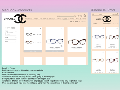 Redesign Chanel Products Page chanel ecommerce figma products page sketch ui design website