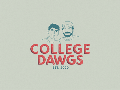College Dawgs Logo branding design digital art digital illustration hotdog hotdog cart illustration logo logo design logotype procreate retro vintage