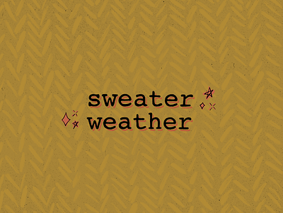 Sweater Weather ✨ autumn autumn colors design digital art digital illustration fall fall colors graphic design illustration pattern procreate procreate art spooky season sweater type typography