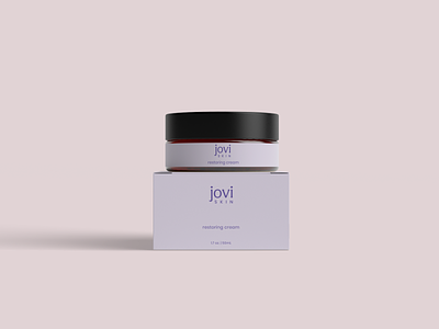 Jovi Skin Restoring Cream branding design graphic design jar packaging logo minimal modern modern logo packaging scandinavian skincare skincare branding skincare packaging typography