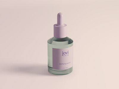 Jovi Skin Clarifying Serum branding design dropper dropper packaging graphic design logo minimal modern packaging packaging design packaging mockup scandinavian skincare skincare logo skincare packaging typography