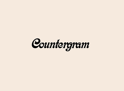 Countergram Logotype branding design font logo logotype typeface typography vector