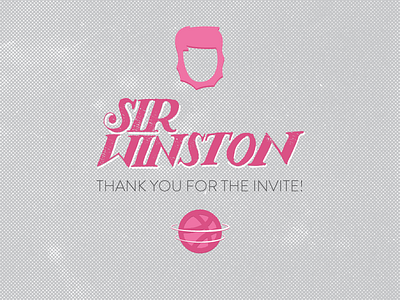 Thanks for the Dribbble invite, Winston Scully! dribbble halftone handlettering texture thank you