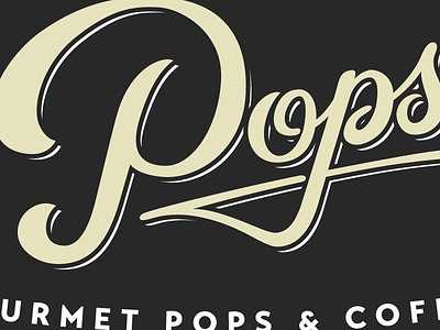 Pops lettering branding lettering