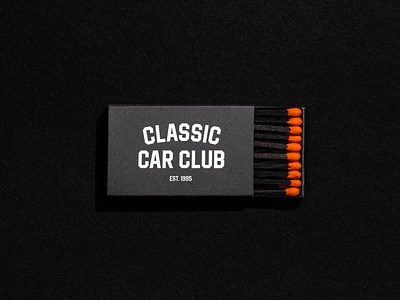 CCC Matches automotive black on black branding car classic match matchbox matches print