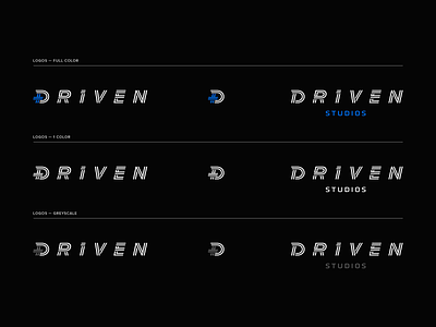 Driven Studios Logo Set automotive branding driven icon identity logo logotype set studios
