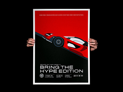 Gears On The Piers: Bring The Hype Edition automotive car car show hyper car illustration minimalism poster print silkscreen vehicle