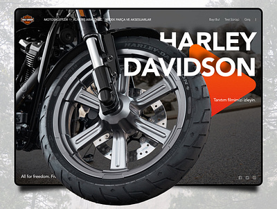 Harley Davidson Web UI harley davidson interface motorbike ui
