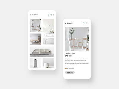 Minimalist Home Decor E-Commerce App app branding furniture home homedecor house icon logo magazine minimal minimalist ui web