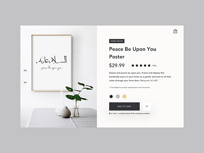 Product Page - Home Decor Website branding clientwork design ecommerce minimal typography ui ux web