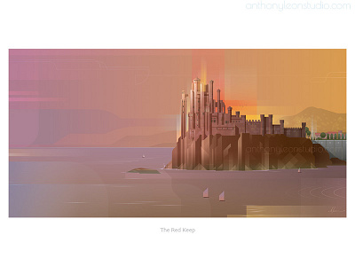 The Red Keep anthony leon studio adobeillustrator anthonyleonstudio design game art gamebackground gameofthrones illustrator art landscape vector