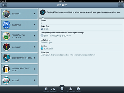 Czech Point System - iPad - UI/UX/iOS