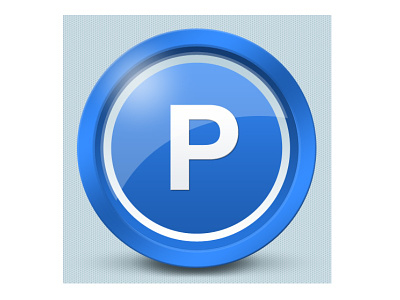 Parking icon - Czech Point System android application blue car design graphic icon illustration ios parking shiny white