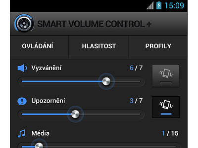 Volume Control UI/UX - Smart Volume Control android control design developers graphic icon interface mobile ui user ux volume