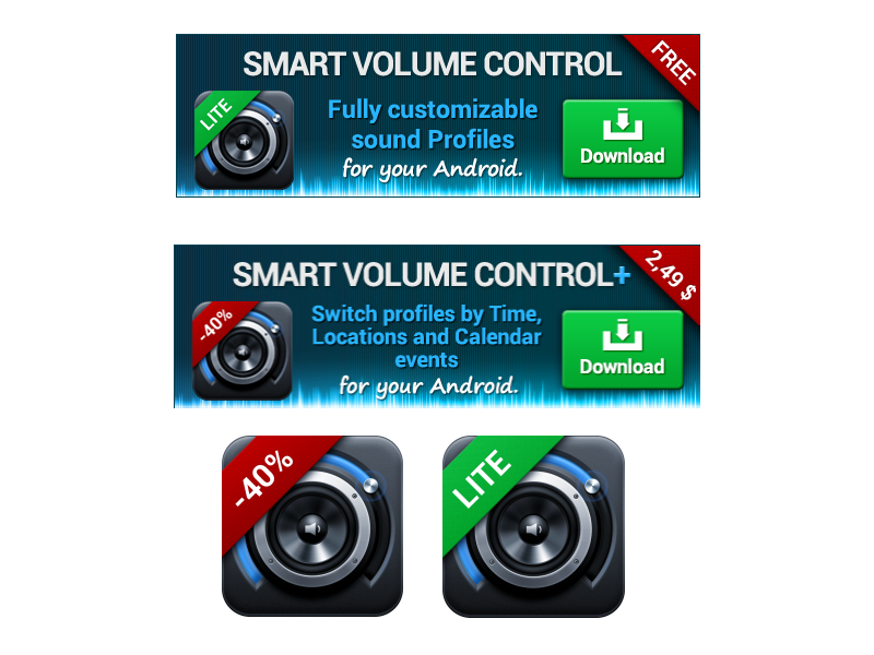 Banners Smart Volume Control By Petr Direct Services On Dribbble