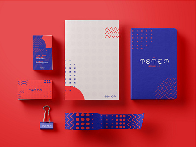 Totem- corporate stationery (part 2) branding business card color design desing drand ilustrator letterhead minimalism palette stationery totem typography vector