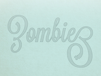 Zombies design graphic logo texture typography wordmark