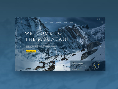 Expedition website designinpiration expedition inspiration interfacedesign mount mountain ui ui design ux ux ui website website design