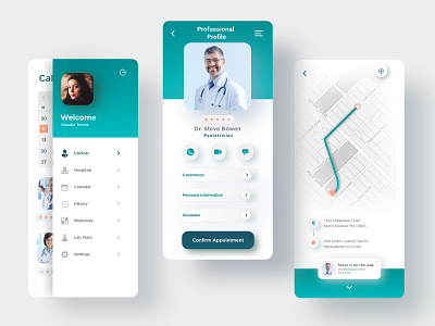 Medical App app design app medical clean ui design doctor hospital interfacedesign medicine ui ux