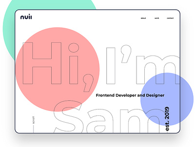 Personal Website Design Concept ui uidesign uidesigner web