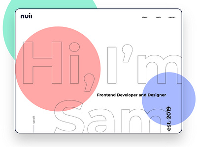 Personal Website Design Concept