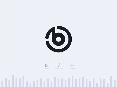 Letter B Logo audio design icon illustration logo music producer
