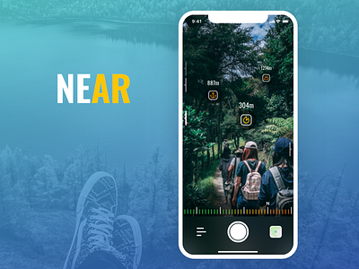 NEAR — Traveling AR App app ar augmented reality concept iphone x near simple travel