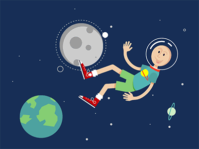 Spaceman after effects animated astronaut gif illustration illustrator motion photoshop scholastic space spaceman ucf
