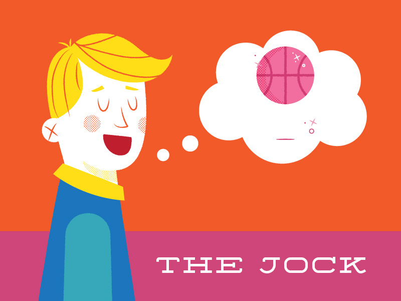 The Jock animated basketball gif illustration illustrator jock motion photoshop retro sports vintage
