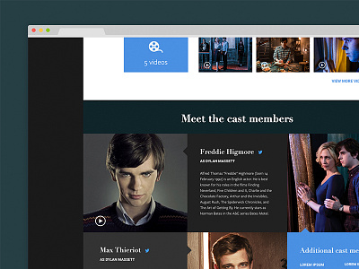 Bates Motel Concept bates motel concept entertainment grid sketch 3 television tv ui web design