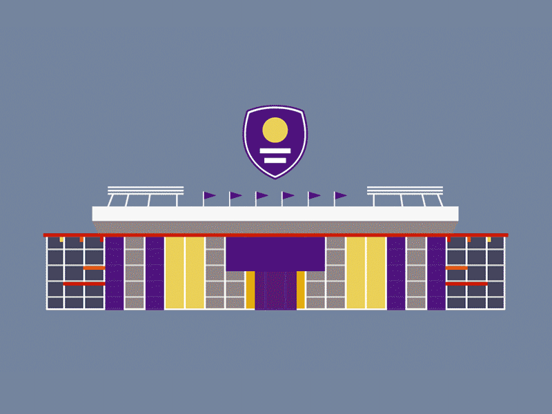 Go City! after effects animated gif illustration orlando soccer stadium