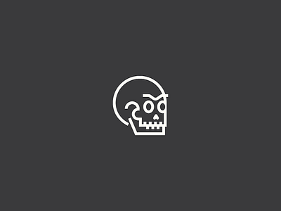 Draw Skulls. icon illustration line logo monoline skull weird