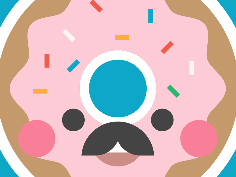 Mr. Donut iMessage Stickers app cute donut emoji flat food icon illustration imessage iphone messages stickers