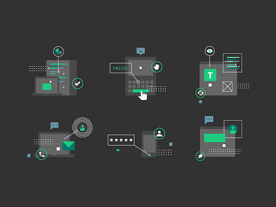 Brand Assets browser device icons illustration laptop mobile person security