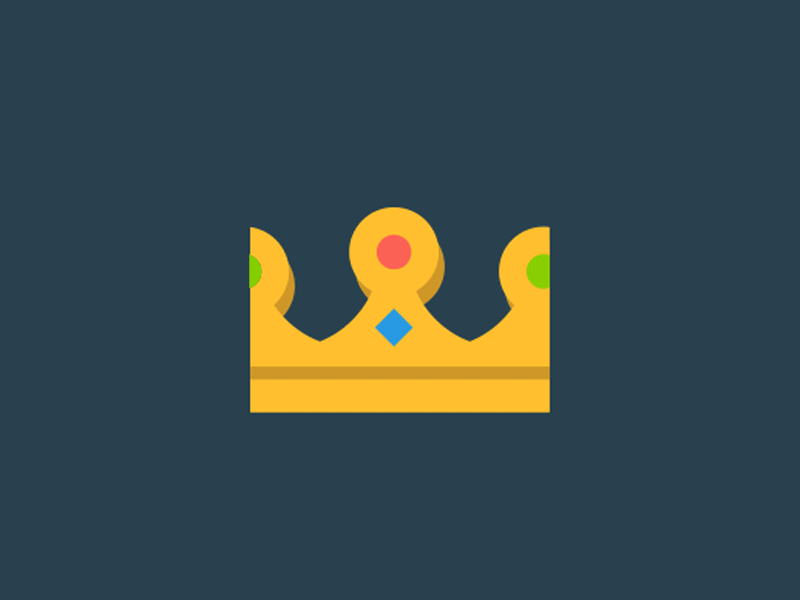 Rotating Crown after effects animation crown flash flat jewels motion shine