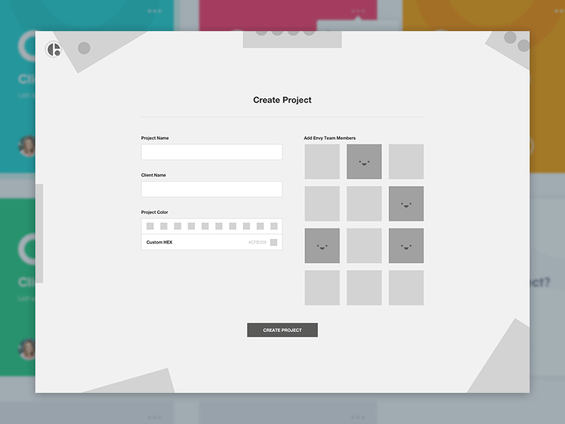 Create New Project animation button form interaction layers motion principle prototype transition ui wireframe wires