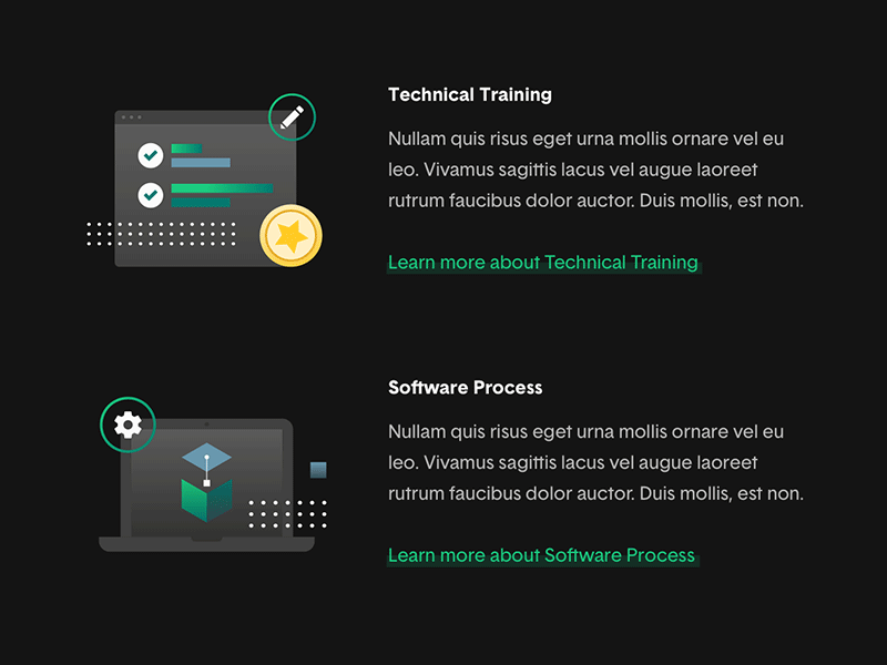 New Services Illustrations basetica link motion animation laptop browser device web design gradient illustration